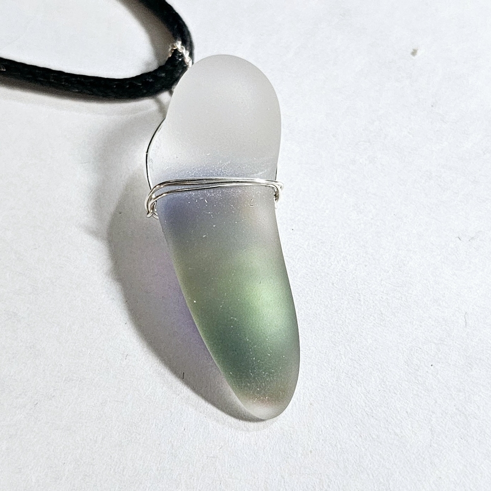 Upcycled Iridescent Glass Pendant
